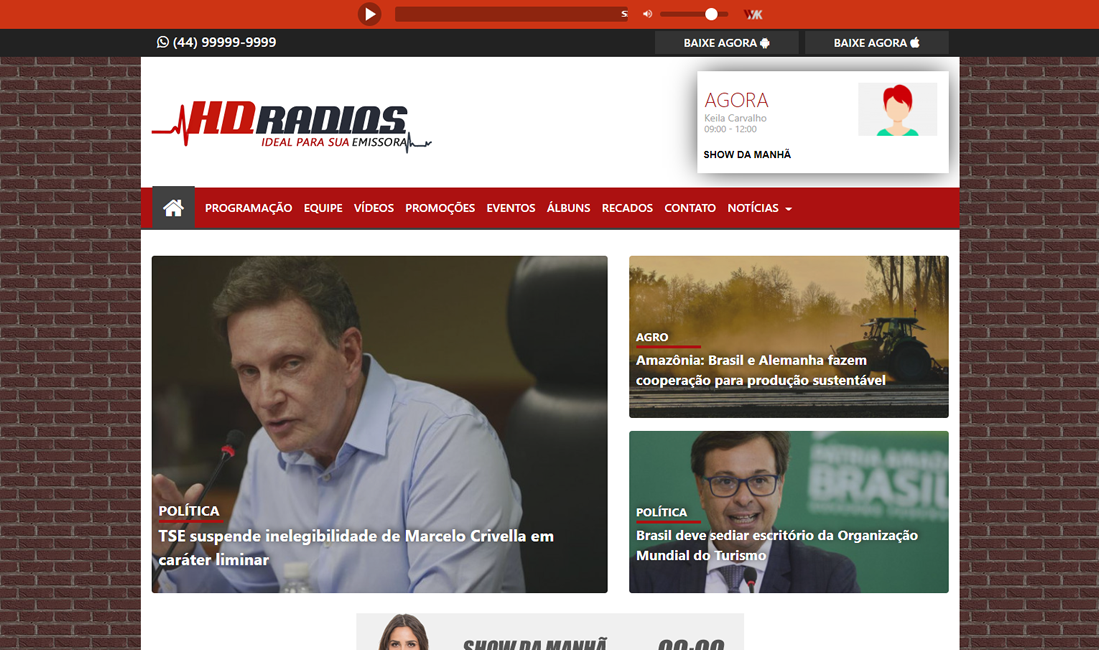 Site Administrável Modelo V-D